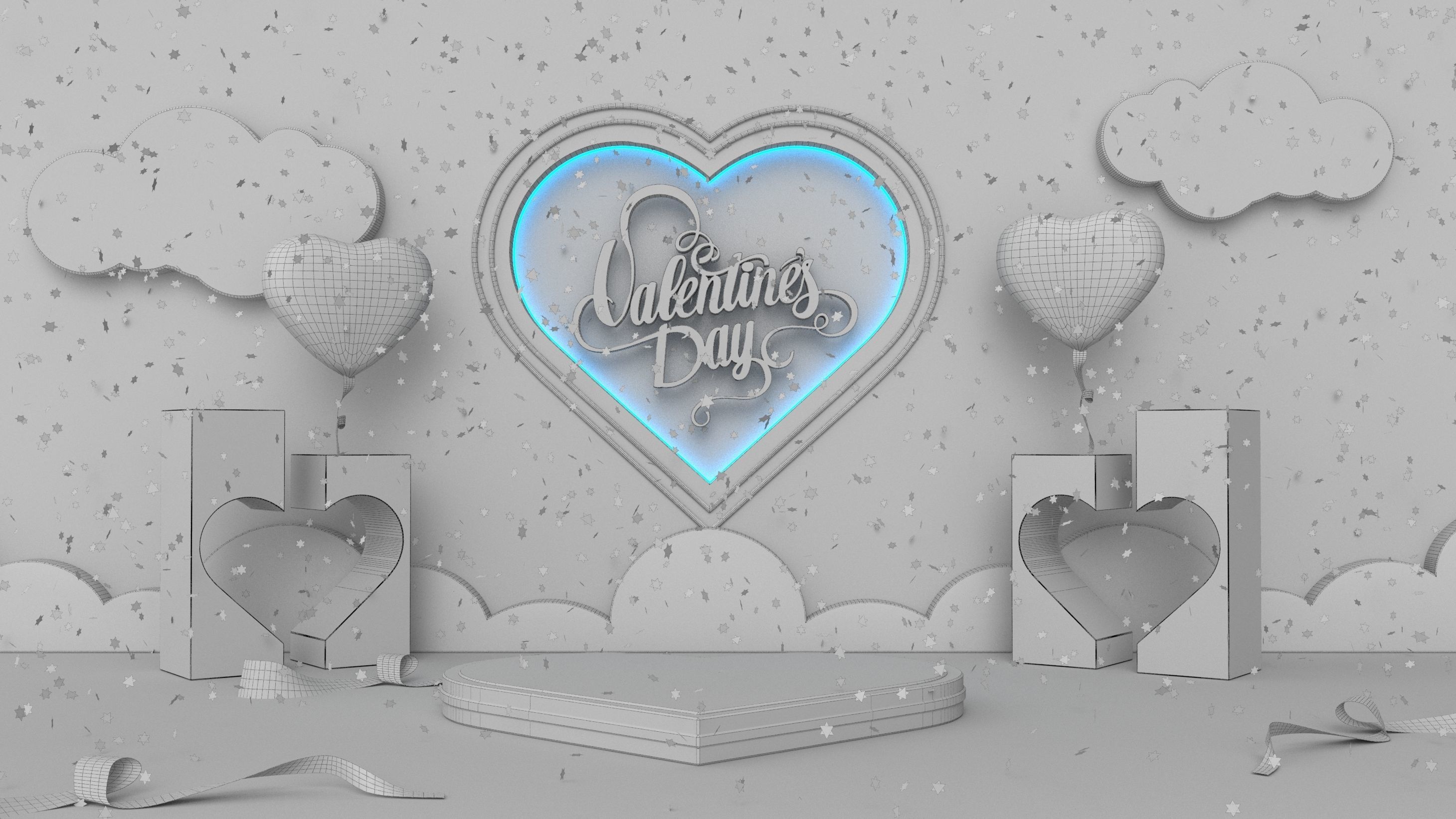 Valentines day  3D model_5