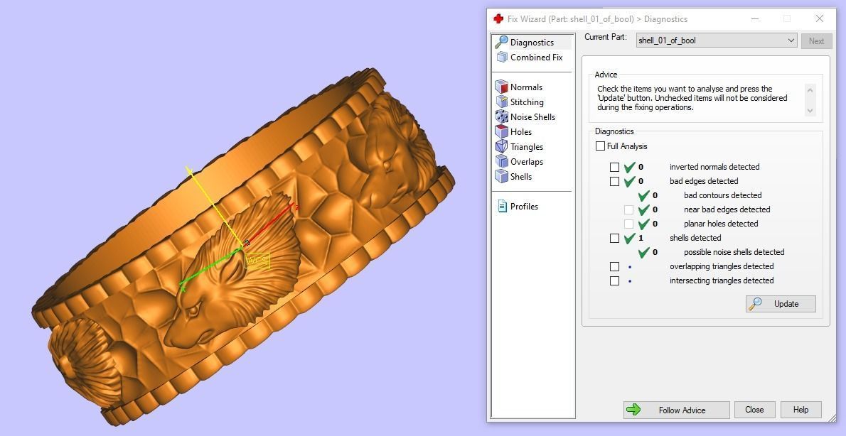 Wolf ring 3D print model_4