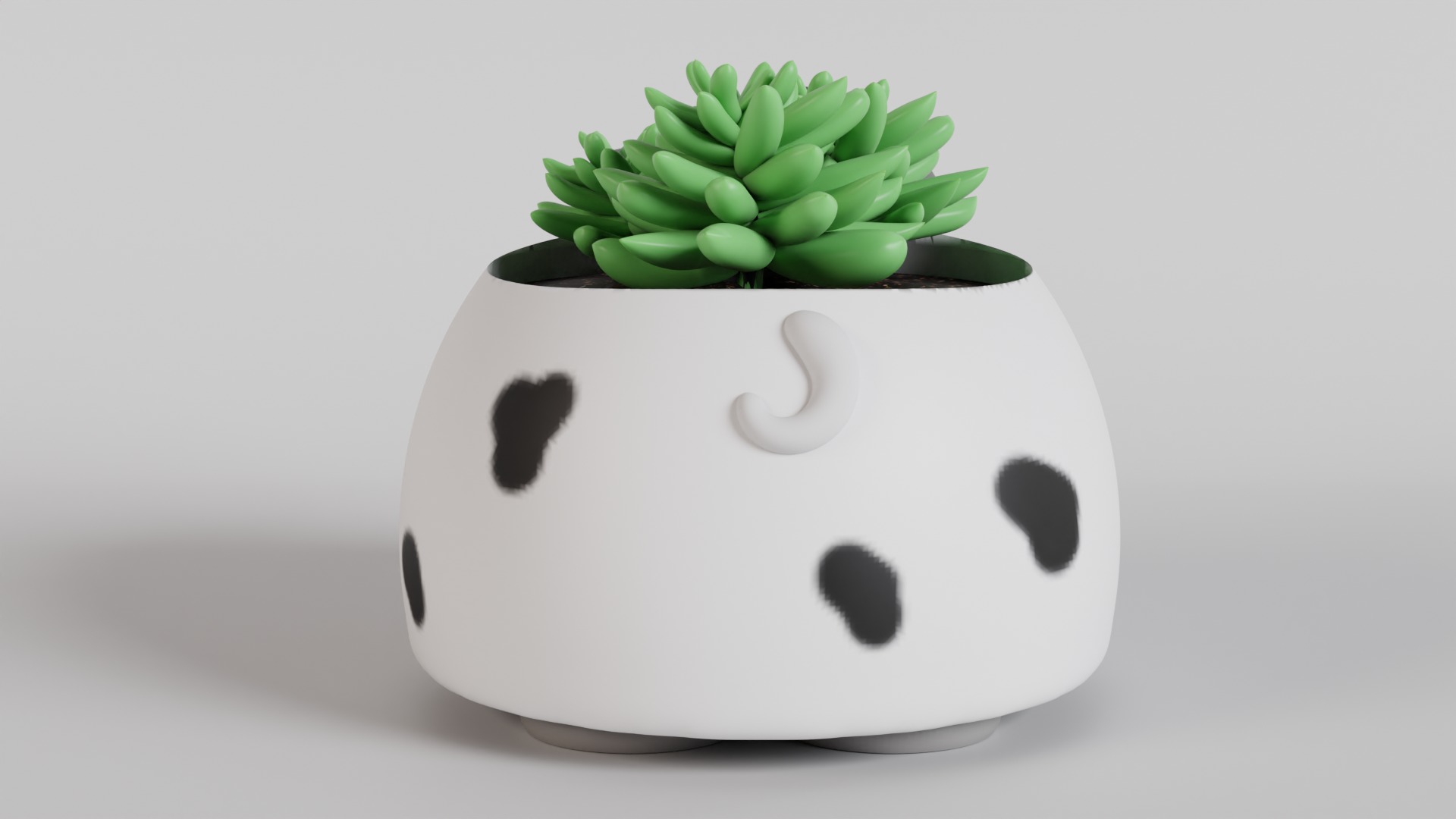Adorable Cow Planter  3D print model_5