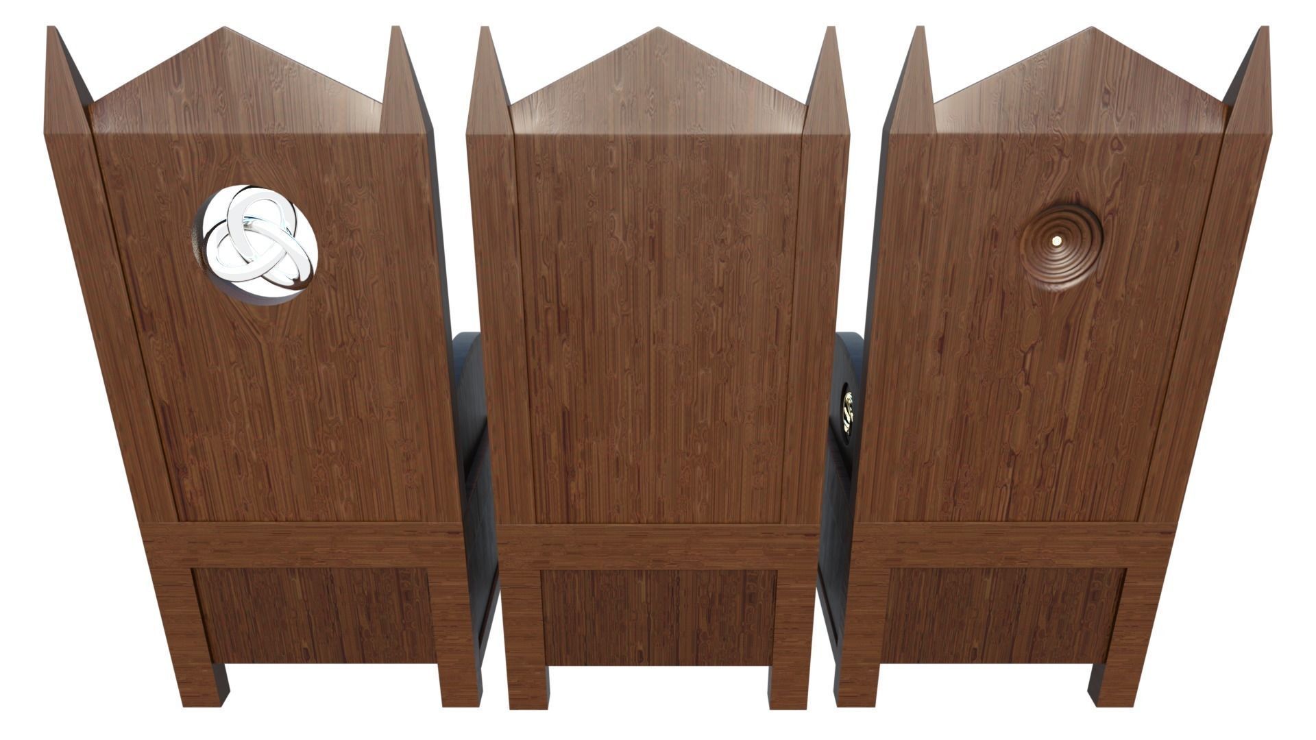 Old Chair Set V2 3D model_4