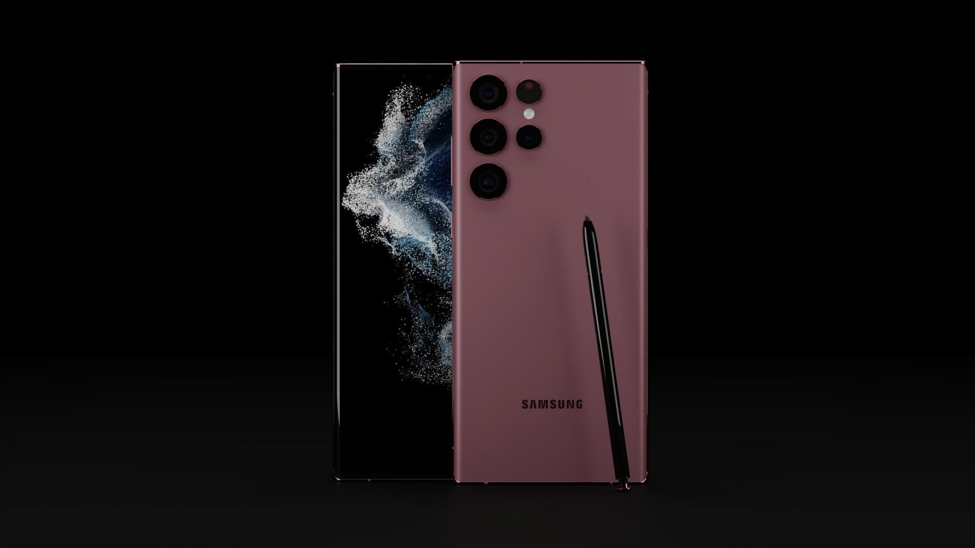 Samsung Galaxy S22 Ultra in Leaked Colors Low-poly 3D model_1