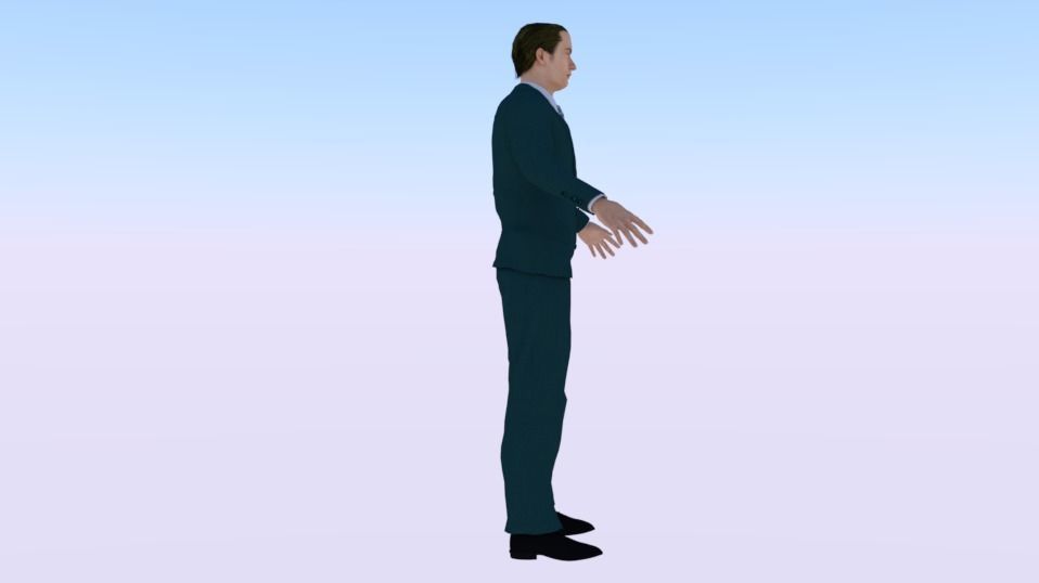 Businessman 07 Low-poly 3D model_1