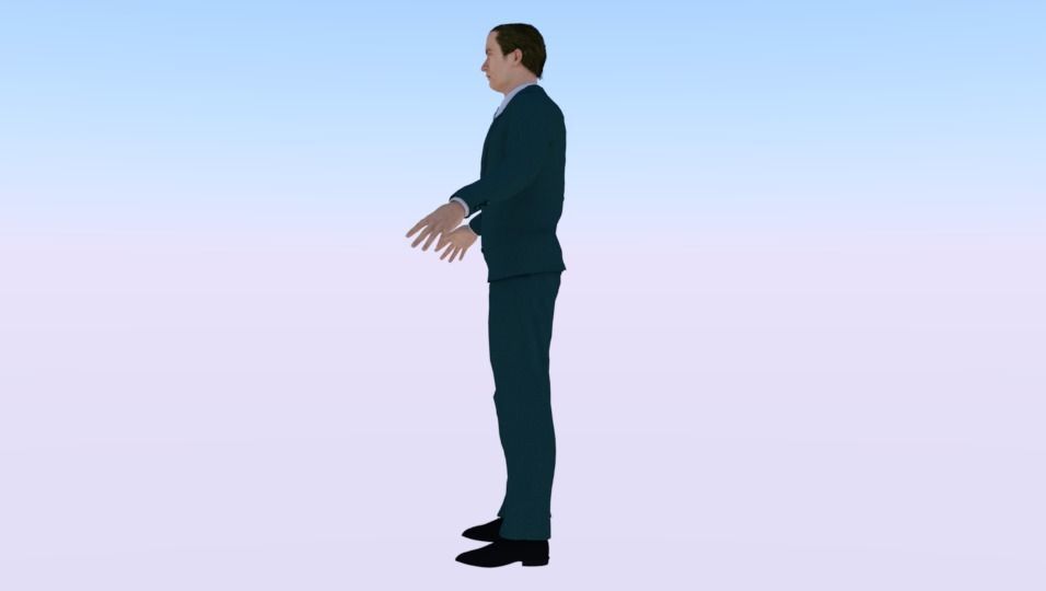 Businessman 07 Low-poly 3D model_3