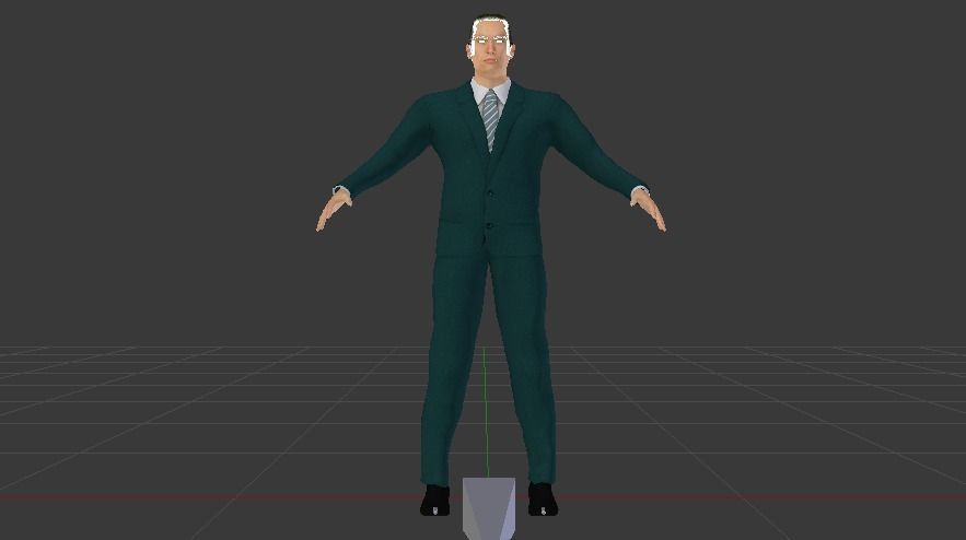 Businessman 07 Low-poly 3D model_4