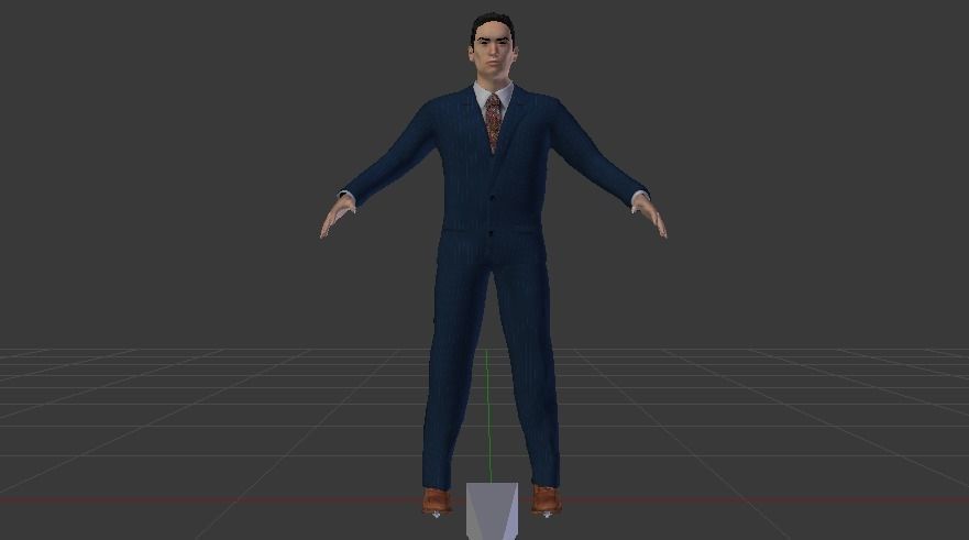 Businessman 08 Low-poly 3D model_8