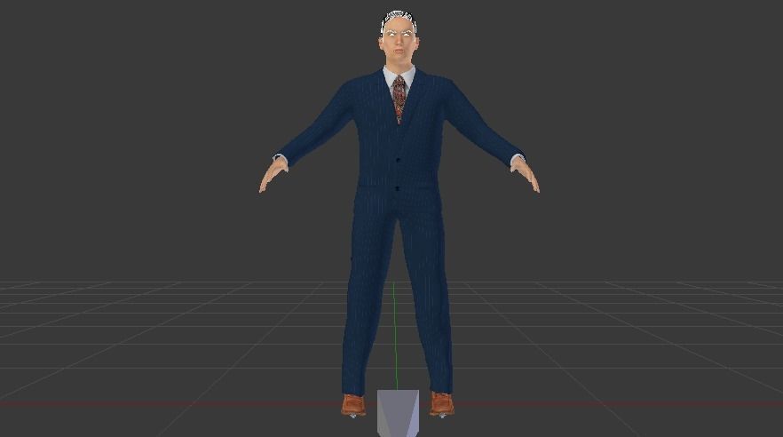 Businessman 08 Low-poly 3D model_4
