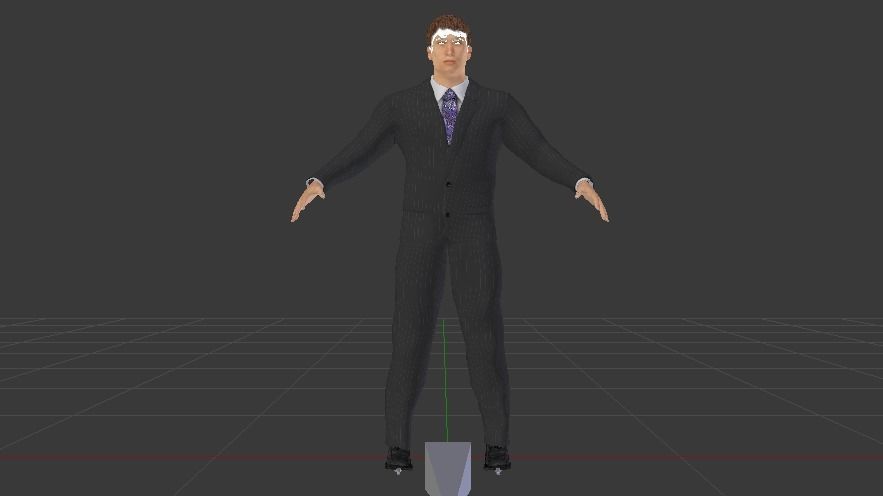Businessman 09 Low-poly 3D model_4