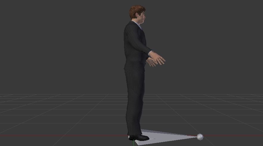 Businessman 09 Low-poly 3D model_9