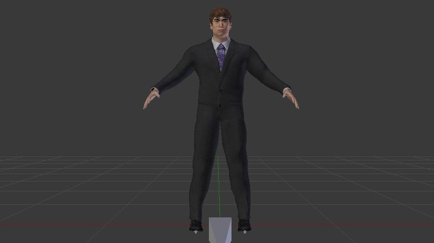 Businessman 09 Low-poly 3D model_8