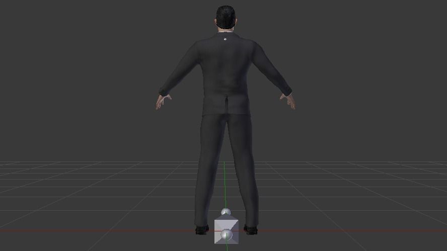 Businessman 010 Low-poly 3D model_10