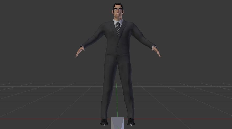 Businessman 010 Low-poly 3D model_8