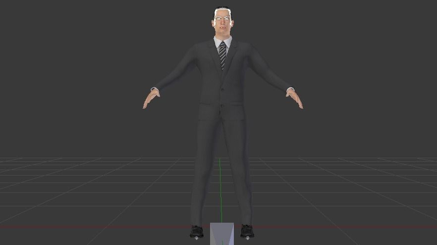 Businessman 010 Low-poly 3D model_4
