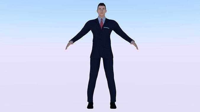 Businessman 011 Low-poly 3D model
