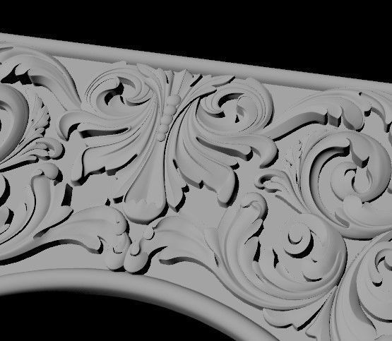 dekor ornate gold arch 3D model_3