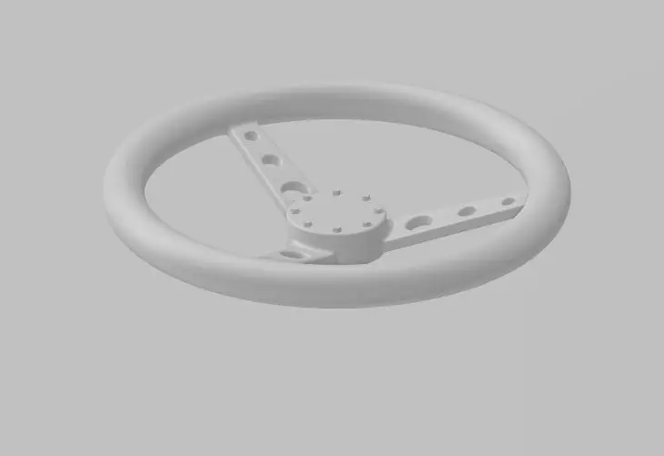 1-24 scale steering wheel 3D print model