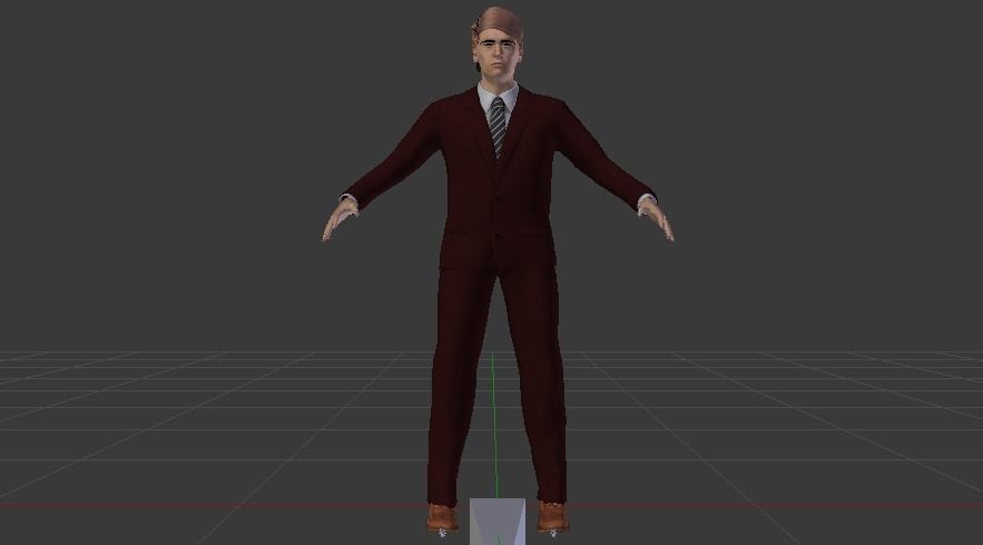 Businessman 013 Low-poly 3D model_8