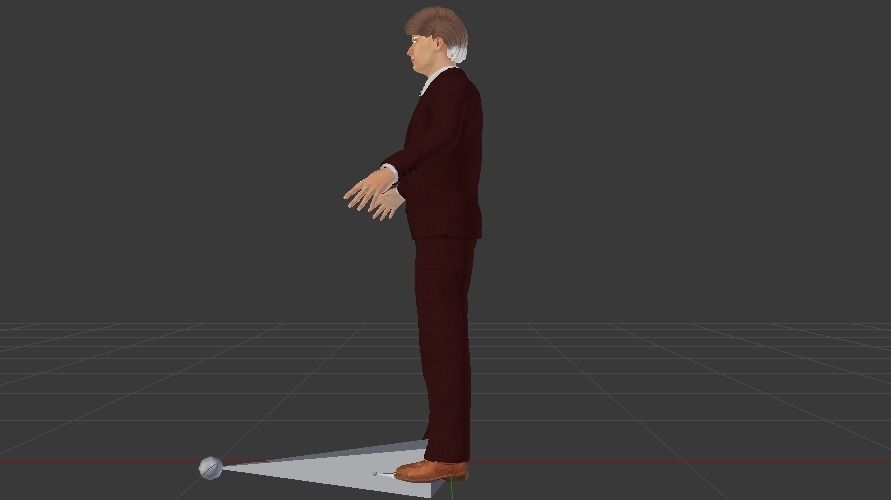 Businessman 013 Low-poly 3D model_7