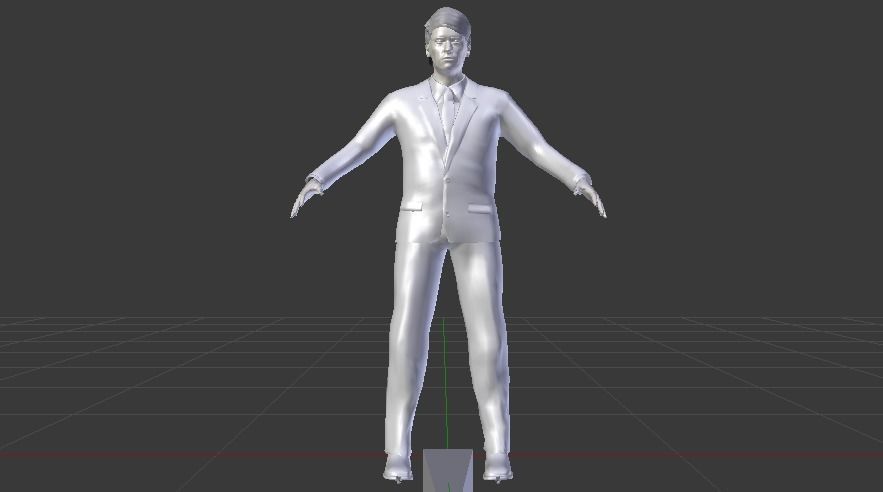 Businessman 013 Low-poly 3D model_12