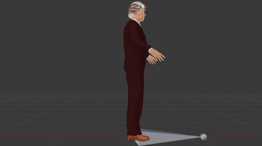 Businessman 013 Low-poly 3D model_5