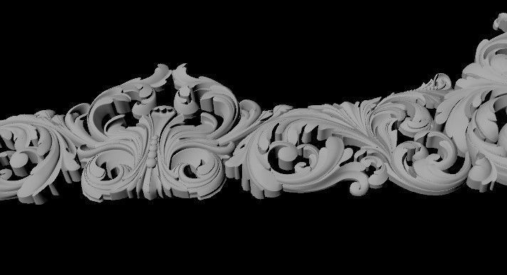 dekor ornate gold crown 3D model_2