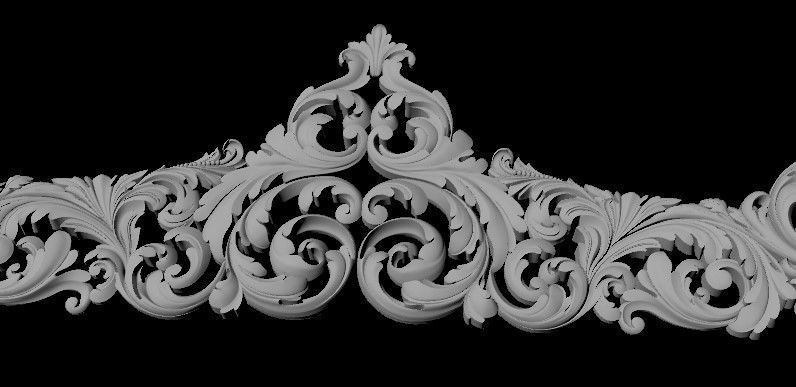 dekor ornate gold crown 3D model_1