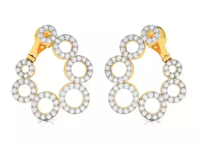 Women Earrings 3dm render detail