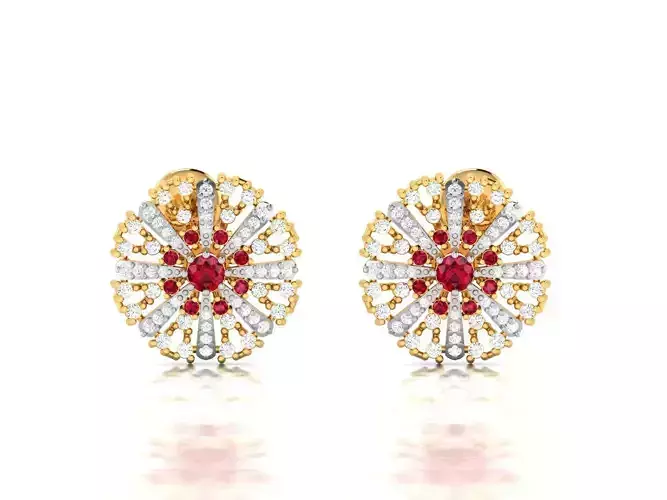 Women Earrings 3dm render detail