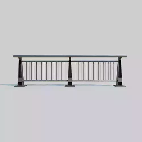 Bridge Barrier Low-poly 3D model