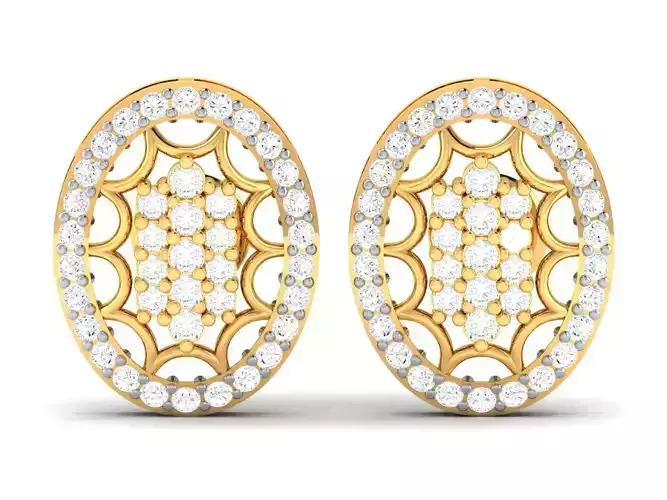 Women Earrings 3dm render detail