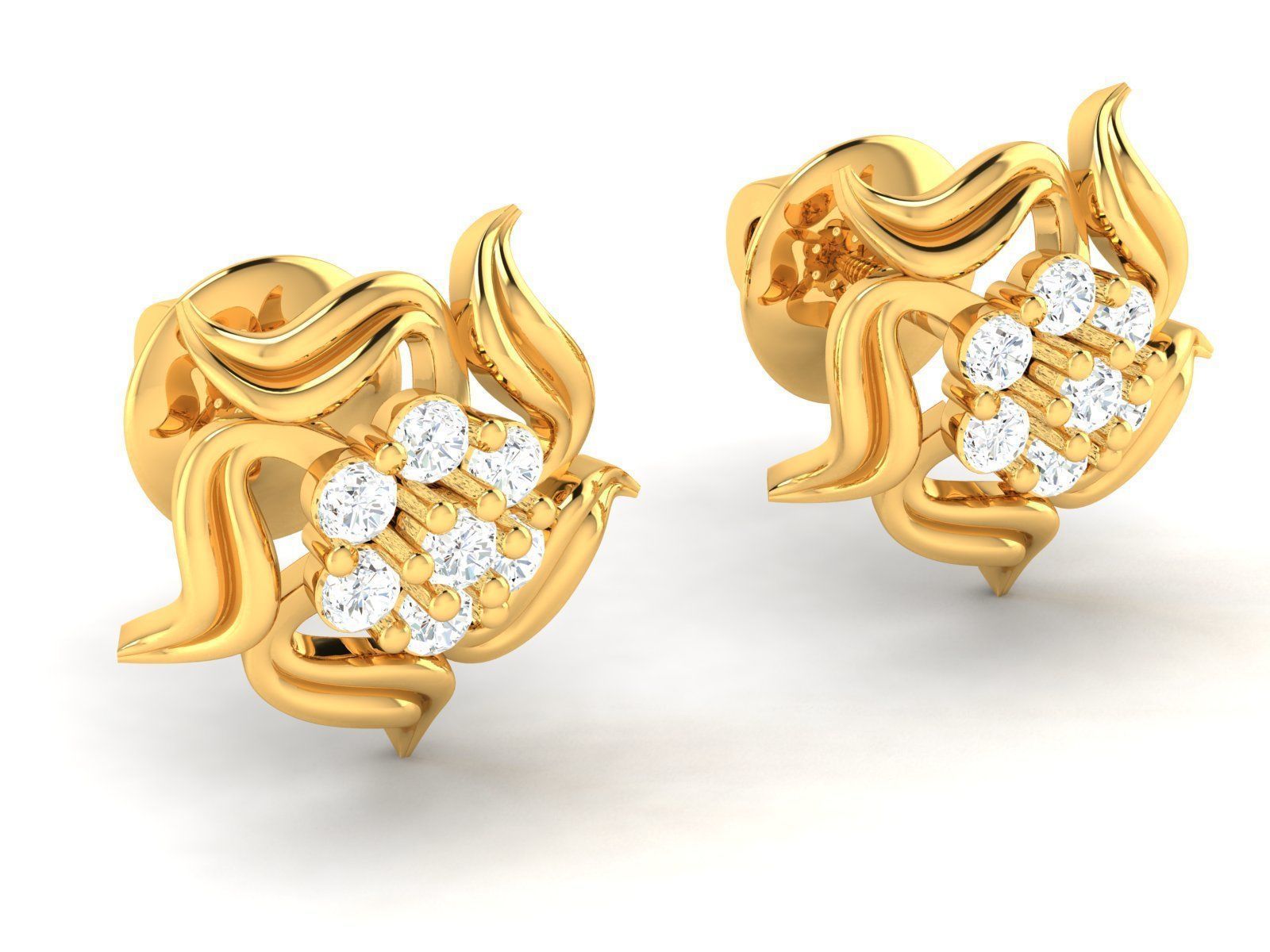 Women Earrings 3dm render detail 3D print model_1