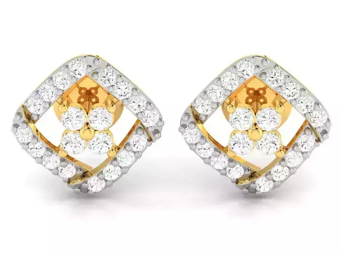 Women Earrings 3dm render detail