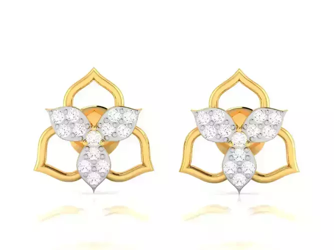 Women Earrings 3dm render detail