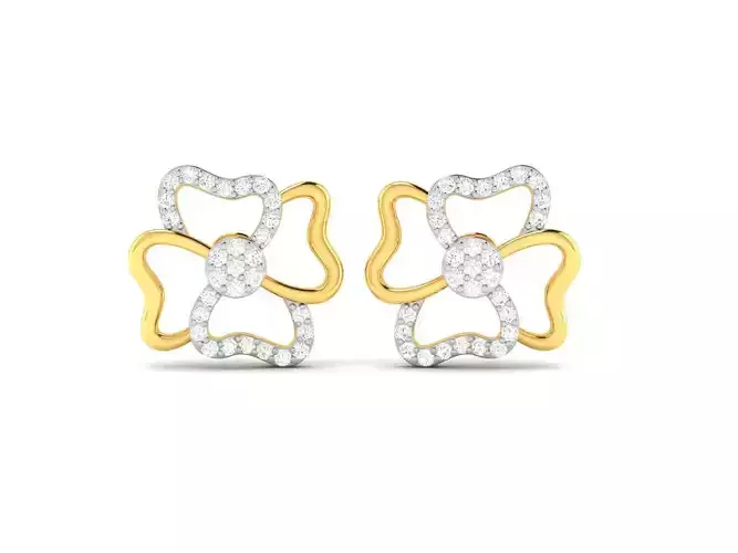 Women Earrings 3dm render detail