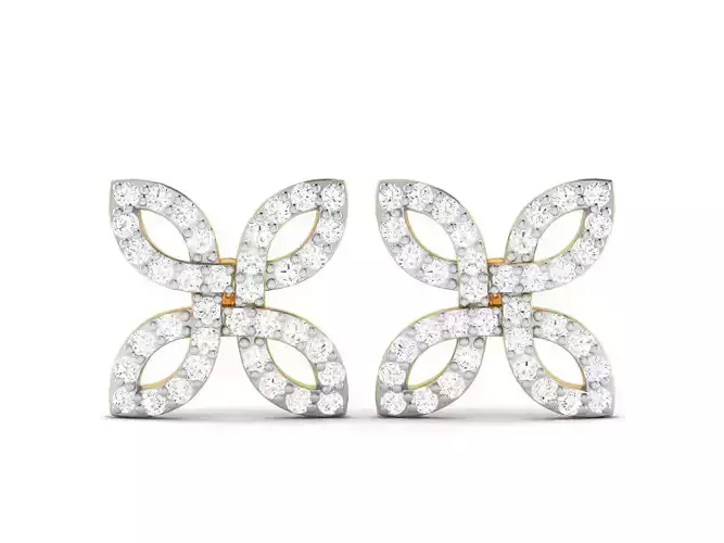 Women Earrings 3dm render detail