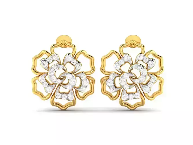 Women Earrings 3dm render detail