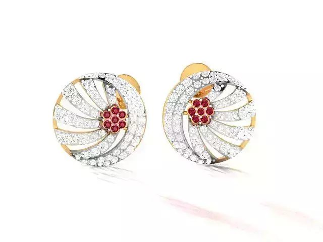 Women Earrings 3dm render detail