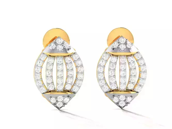 Women Earrings 3dm render detail