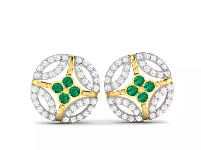 Women Earrings 3dm render detail