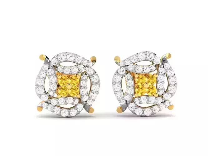 Women Earrings 3dm render detail