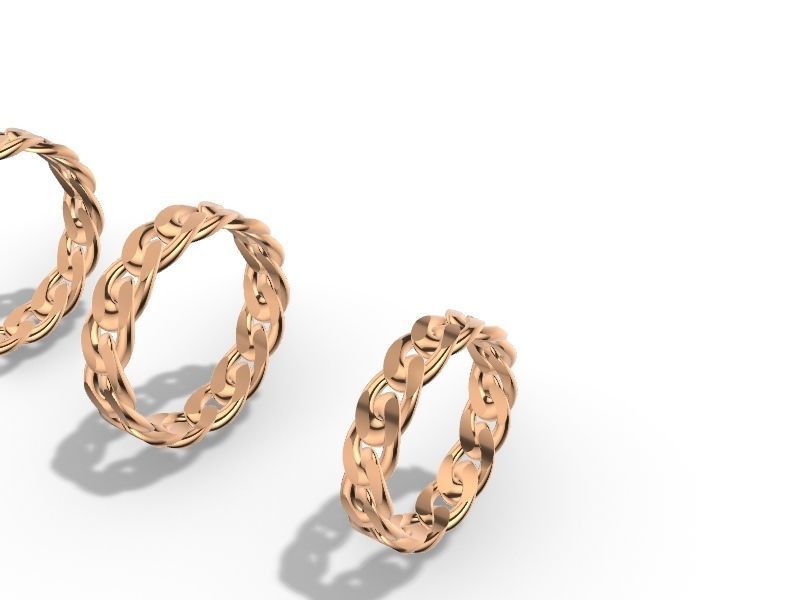 5 sizes cuban ring stl verified 3D print model_10