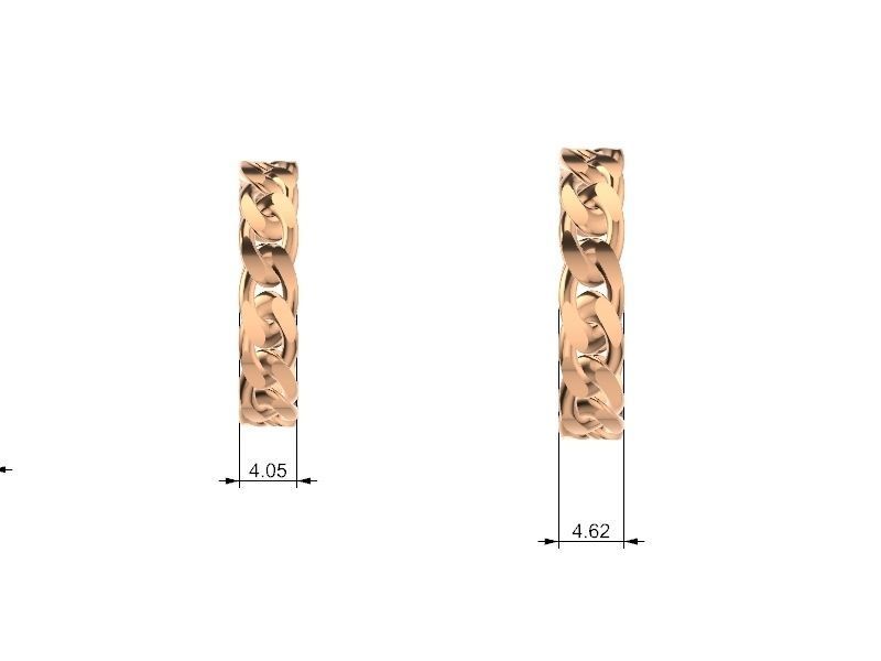 5 sizes cuban ring stl verified 3D print model_12