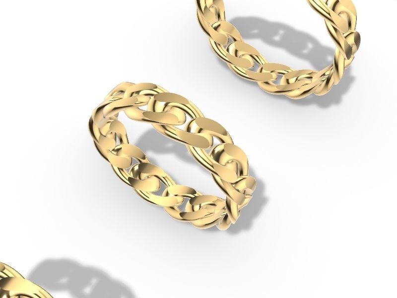 5 sizes cuban ring stl verified 3D print model_6