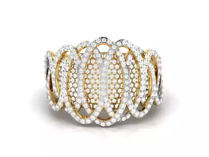 Women cocktail ring 3dm render detail