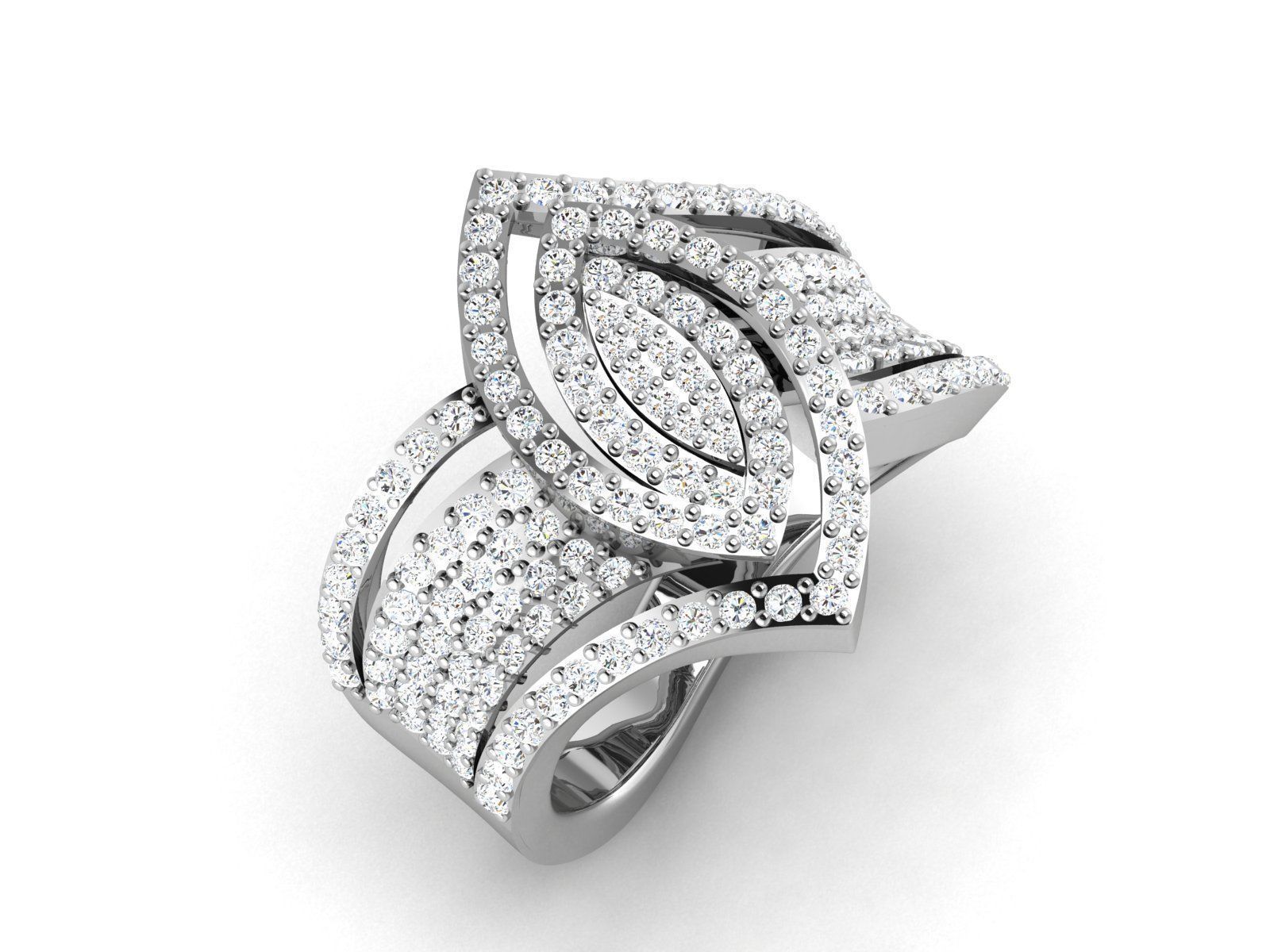 Women cocktail ring 3dm render detail 3D print model_2