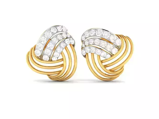 Women Earrings 3dm render detail