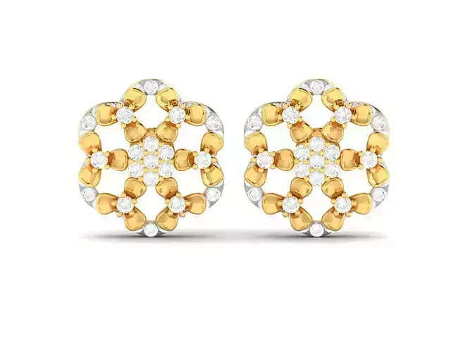 Women Earrings 3dm render detail