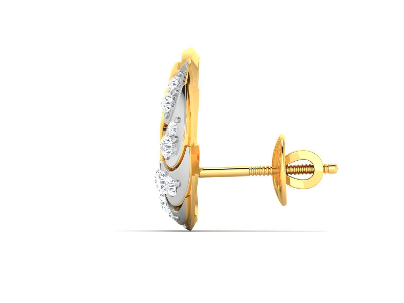 Women Earrings 3dm render detail 3D print model_3