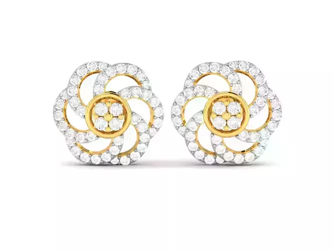 Women Earrings 3dm render detail