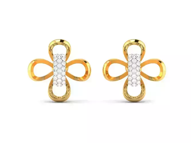 Women Earrings 3dm render detail