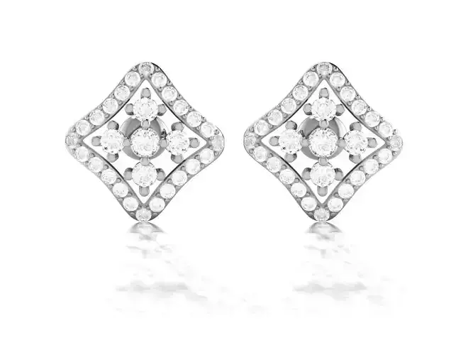 Women Earrings 3dm render detail